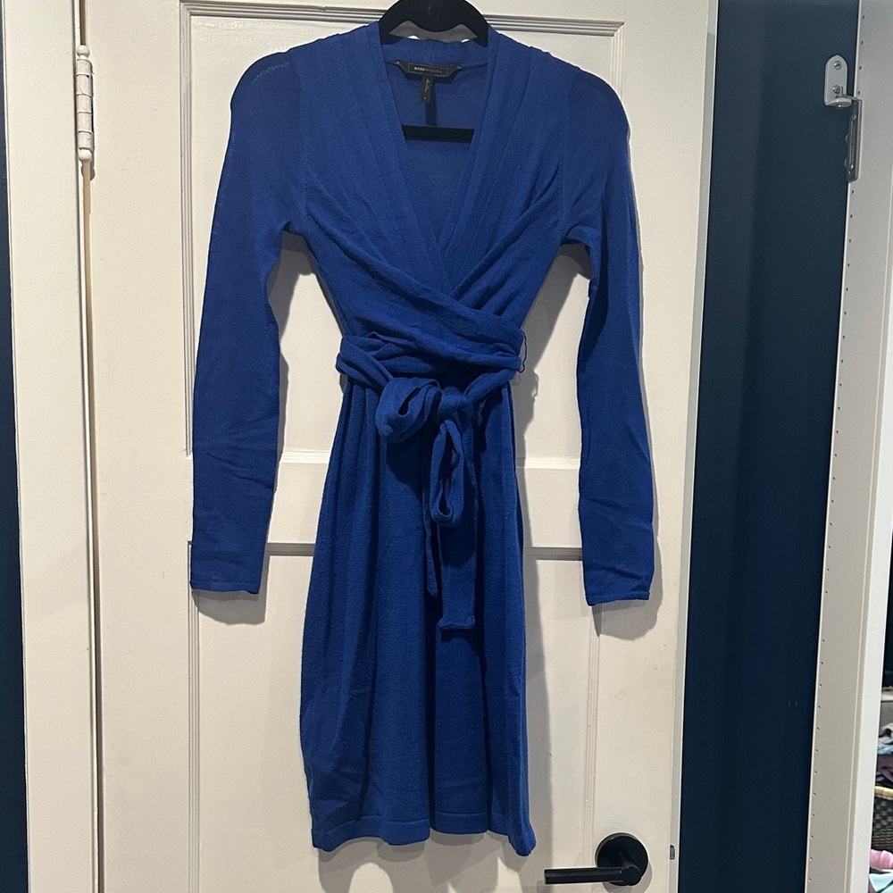 BCBGMaxAzria Vibrant Blue Long Sleeve Dress